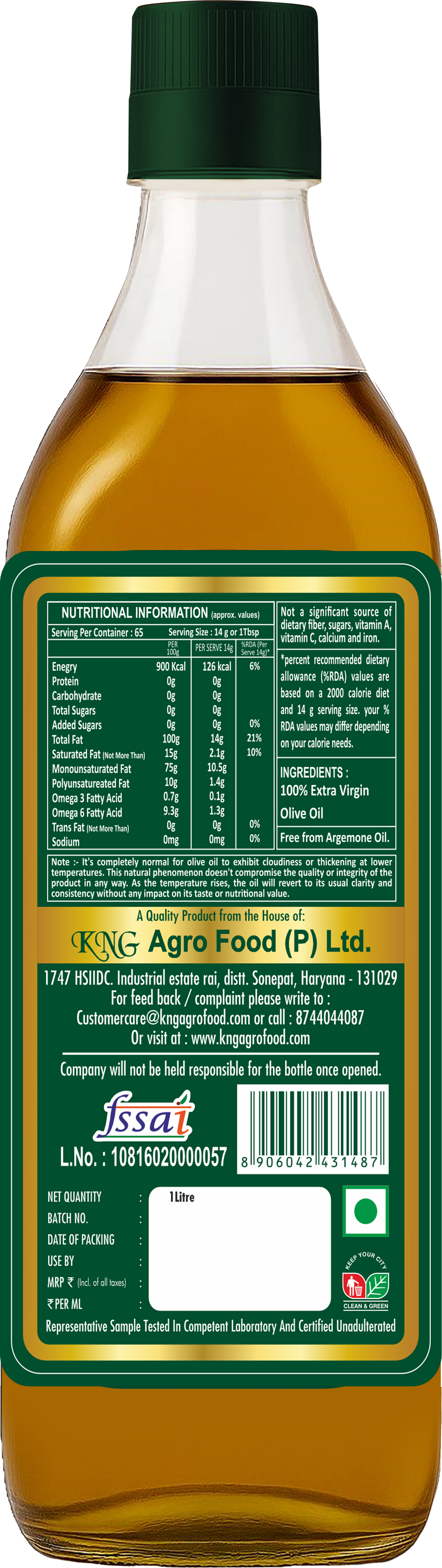 KNG Olive Oil- Extra Virgin