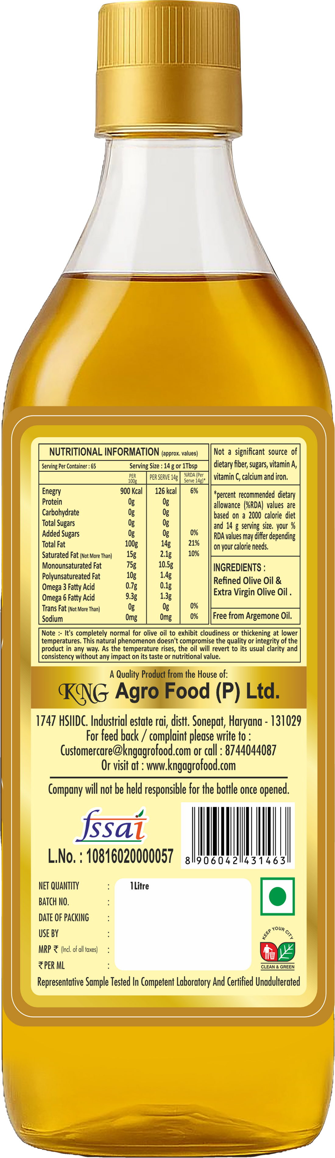 KNG Olive Oil -Extra Light